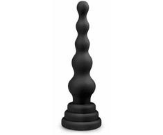 Kiotos Cone Shape Silicone Model with Beaded Structure Juodas 16.5 cm