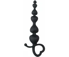 Easytoys Juodas Korek Analny Laikiklis Serce