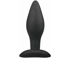 EasyToys Silicone Anal Plug Medium Juodas - Flexible Ergonomic Model