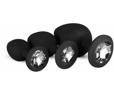 Easytoys Anal Collection Easytoys Analiniai kištukai dekoratyviniai kristalai komlektas x3