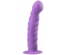 EasyToys Silicone Model with Suction Base Violetinė 18 cm - Ribbed Surface