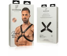 Lionel Adjustable Faux Leather Body Harness Juodas 26-51 cm