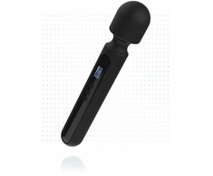 BLAQ Digital Super Wand Juodas - XL Flexible Massage Device with Ekranas