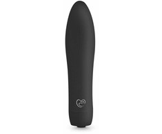 Velvet Vibe Juodas - Compact Intimate Stimulation Device, 10 Modes