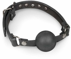 EasyToys Adjustable Faux Leather Head Harness with Large Silicone Ball
