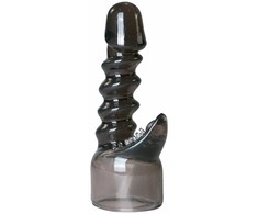 Easytoys Spiral Wand Attachment Juodas - Textured Silicone Head Cover