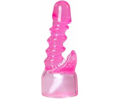 Pink Rožinė Easytoys Spiral Wand Attachment Rožinė - Flexible Silicone Priedas