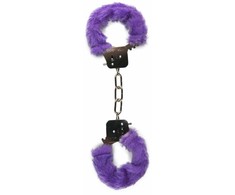 EasyToys Plush Wrist Restraints Violetinė - Soft Adjustable Cuffs