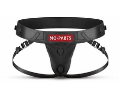 No-Parts Taylor Adjustable Strap-On Harness Double O-Ring System, Juodas
