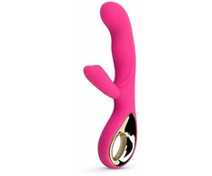 Pink Rožinė FeelzToys Tarzan Dual-Action Silicone Vibrator Rožinė USB Rechargeable