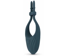Blue Mėlyna Boners Adjustable Stimulation Ring Mėlyna - Rechargeable, Vibrating, Flexible Fit