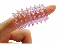 Pink Rožinė You2Toys Finger Sleeve Rožinė TPR Non-Vibrating Flexible Cover
