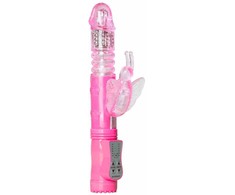 Easytoys Rožinė Butterfly Vibrator Multi-Speed Atsparus vandeniui Model
