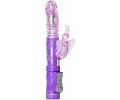 Easytoys Vibe Violetinė Butterfly Multi-Speed Silicone Vibrator Atsparus vandeniui