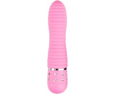 Pink Rožinė Love Diamond Rožinė Intimate Massager - Textured Multi-Speed Model