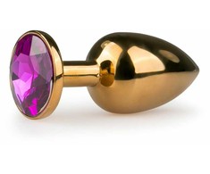 Sinner Gear Aliuminio Plug with Crystal Accent - Medium, Sidabrinis