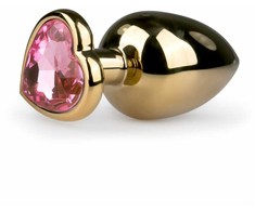 Rimba Aliuminio Heart Crystal Intimate Plug - Medium, Sidabrinis Finish
