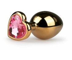 Sinner Gear Aliuminio Plug with Heart Crystal Medium Sidabrinis