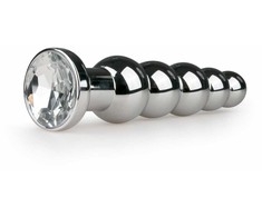 Rimba Aliuminio Plug Clear Crystal - Elegant Metal Intimate Priedas