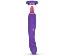 EasyToys Intimate Vacuum System &amp; Dual-Ended Vibrator, Violetinė, USB