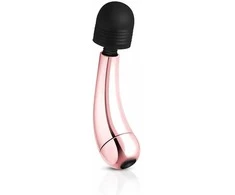 Easytoys Rosy Gold Nouveau Mini Curve Massager - Compact Rechargeable Wand, 10 Modes