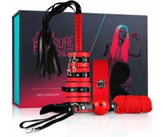 Secret Pleasure Chest Raudona Dragon 8-Piece Adjustable Bondage Kit