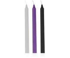 EasyToys Sensual Body Art Hot Wax Candle Set, 3 Colors, Low-Temperature