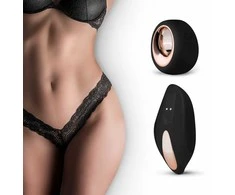 Easytoys Kelnaitės vibratorius su klitorio masažuokliu + stringai