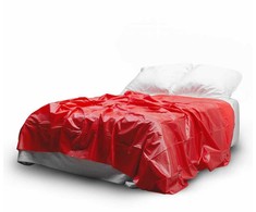 EasyToys Vinyl Protection Sheet Raudona 230x160 cm - Atsparus vandeniui Cover