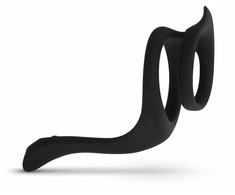 EasyToys Silicone Performance Ring with Ribbed Perineum Stimulator 11cm