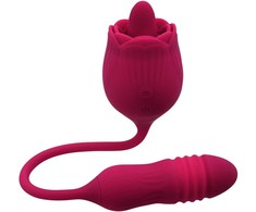 Evolved Wild Rose Intimate Tongue System Raudona, Dual Motor, USB Rechargeable