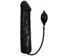You2Toys Juodas Giant Latex Balloon pripučiamas dildo