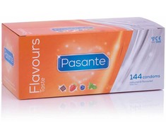 Pasante Healthcare Pasante Taste Flavored Latex Condoms 144 pcs Assorted Colors &amp; Scents