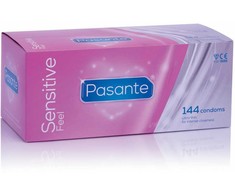 Pasante Healthcare Pasante Sensitive Ultrafine Condoms 144pcs Ultra Thin Natural 52mm
