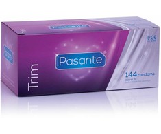 Pasante Healthcare Pasante Trim Closer Fit Condoms 49mm 144-Pack Transparent Latex
