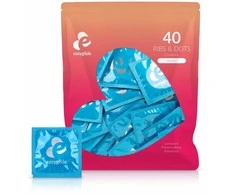 EasyGlide - Ribs and Dots Condoms 40 pcs