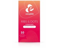 EasyGlide - Ribs and Dots Condoms 10 pcs