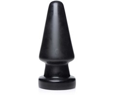 XR Brands Ass Max Large Silicone Plug - Juodas, Heavy Duty, 3-Inch Plotis