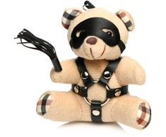 Xr Brands Oranžinis Trinity Vibes Shibari-Inspired Teddy Bear Keychain, Burnt Oranžinis, 10cm