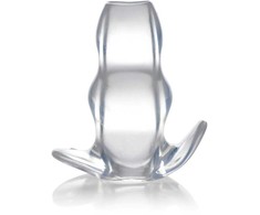 XR Brands Clear View Transparent Hollow Anal Plug Large TPE