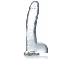 Curve Toys Glas Crystal Series 25.5cm Intimate Glass Model with Suction Base Clear