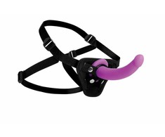 Xr Brands Navigator Silicone Curved Model with Adjustable Harness, Violetinė, 18 cm