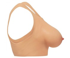 XR Brands Perky Pair D-Cup Silicone Chest Form - Natural Flesh Tone, Size D