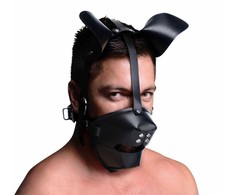 XR Brands Pup Puppy Play Mask with Breathable Removable Ball Gag