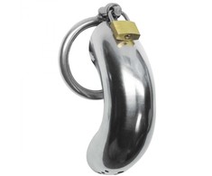 Xr Brands Master Series Forged Captor Steel Chastity Device with 3 Adjustable Rings