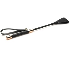 XR Brands Master Series Riding Crop 30 cm Vegan Leather Juodas