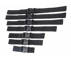 XR Brands Subdued Full Body Adjustable Restraint Belt Set Juodas Nylon