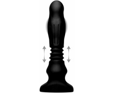 XR Brands Silicone Swelling Thrust Plug Juodas Remote Control 12 cm