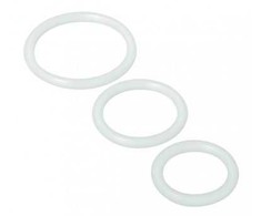 Trinity Vibes Silicone Comfort Rings Set, Clear, 3 Sizes