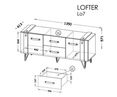 Dolmar RTV staliukas LOFTER LO7